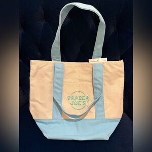 Trader Joe’s Limited Edition Mini Pastel Canvas Tote Bag - BABY BLUE